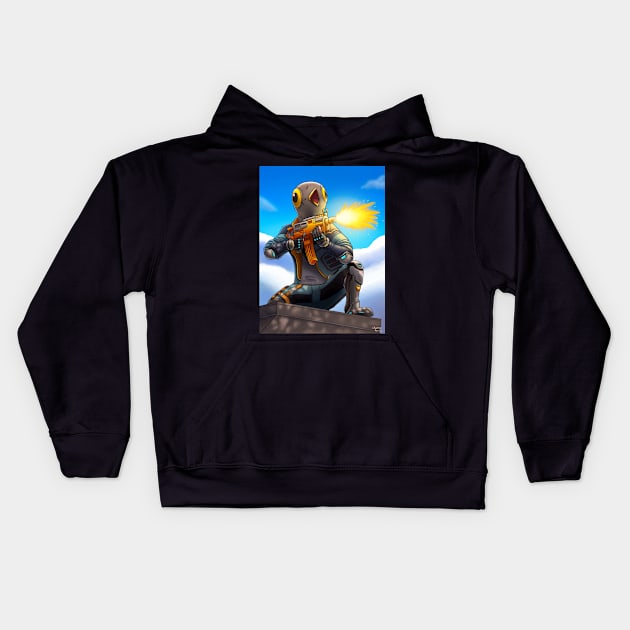 Bird Collar Zane Kids Hoodie by CharleyFox